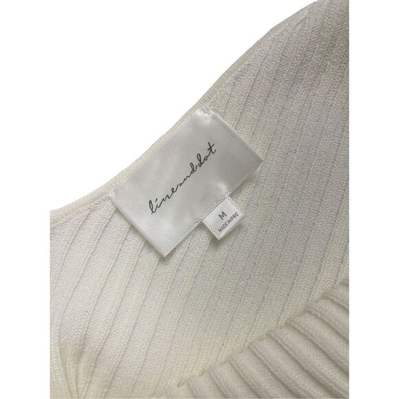 Line and dot sweater knit tank cream color sz Medium - Picture 3 of 3